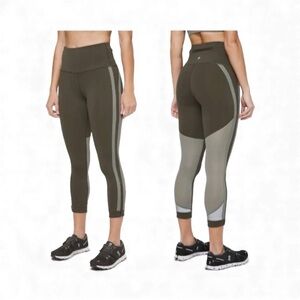 LuluLemon Zip The Line Athletic Gym Yoga Crop Mesh Pocket Leggings Women’s 8